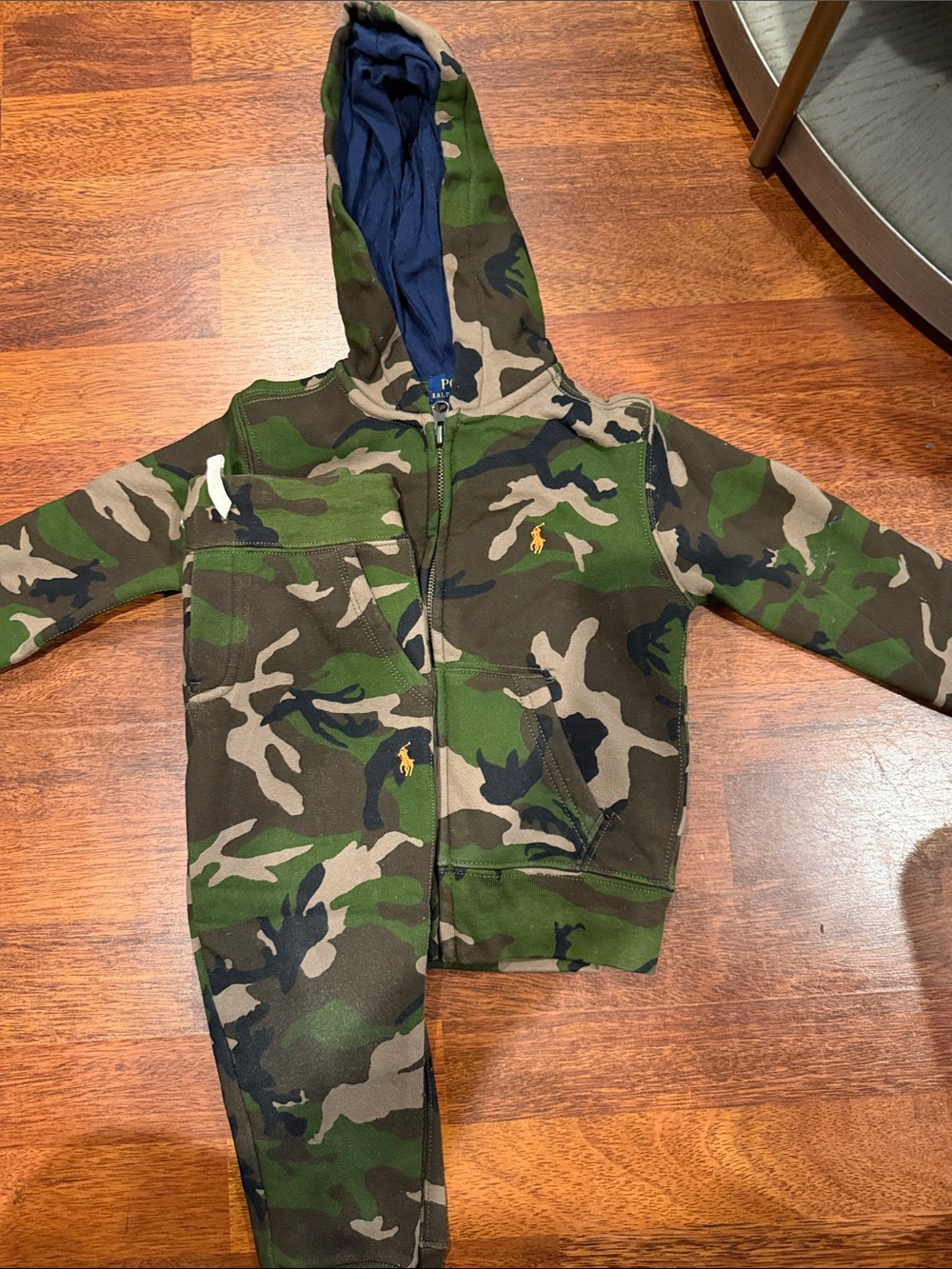Ralph Lauren Kids Camouflage Zip Hoodie & Joggers Set - Green, Tan, Navy